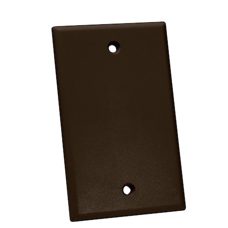 Quest Technology International Keystone Wall Plate, Single-Gang - Blank, Brown NFP-1003
